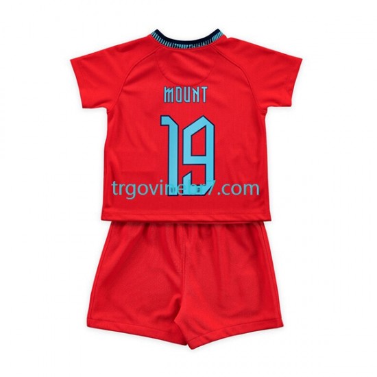 Dres Engleska Mount 19 Gostujući World Cup 2022 Kratkih Rukava - Dječji
