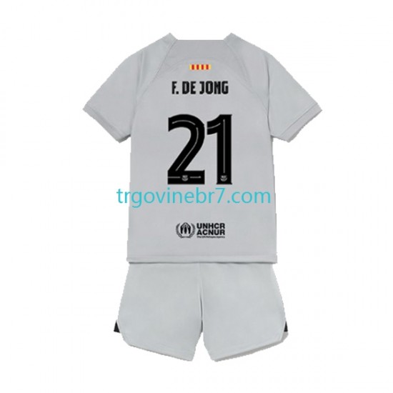 Dres FC Barcelona Frenkie de Jong 21 Treći 2022-2023 Kratkih Rukava - Dječji