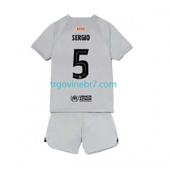 Dres FC Barcelona Sergio Busquets 5 Treći 2022-2023 Kratkih Rukava - Dječji