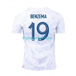 Dres Francuska Benzema 19 Gostujući World Cup 2022 Kratkih Rukava - Muški
