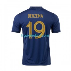 Dres Francuska Benzema 19 Domaći World Cup 2022 Kratkih Rukava - Muški