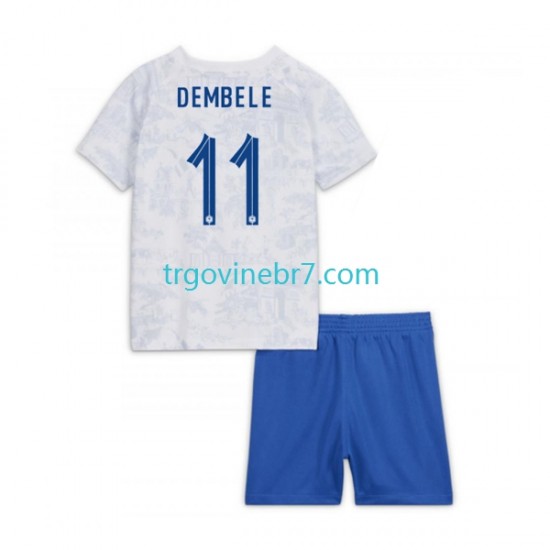 Dres Francuska Dembele 11 Gostujući World Cup 2022 Kratkih Rukava - Dječji