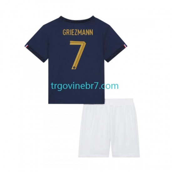 Dres Francuska Griezmann 7 Domaći World Cup 2022 Kratkih Rukava - Dječji