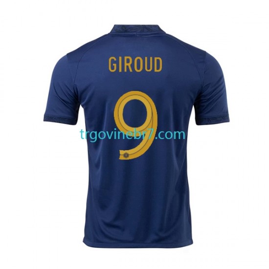 Dres Francuska Olivier Giroud 9 Domaći World Cup 2022 Kratkih Rukava - Muški