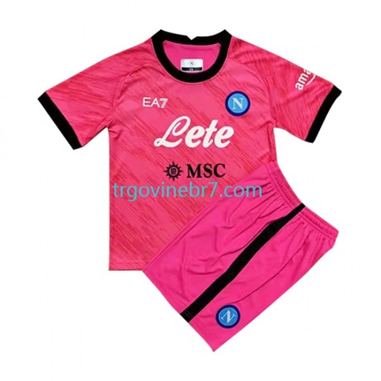 Golmanski Dres - Dres Napoli Domaći 2022-2023 Kratkih Rukava - Dječji