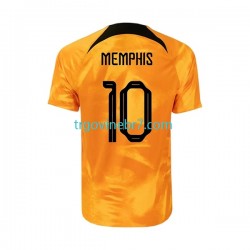 Dres Nizozemska Memphis 10 Domaći World Cup 2022 Kratkih Rukava - Muški
