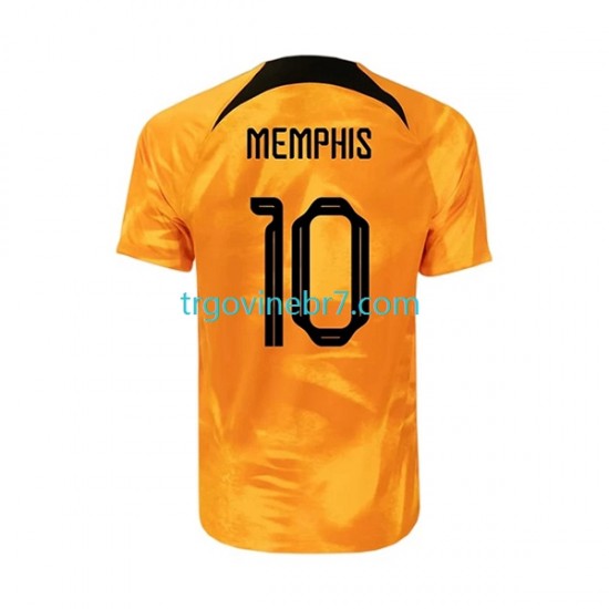 Dres Nizozemska Memphis 10 Domaći World Cup 2022 Kratkih Rukava - Muški