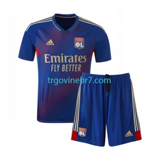 Dres Olympique Lyonnais Četvrti 2022-2023 Kratkih Rukava - Dječji