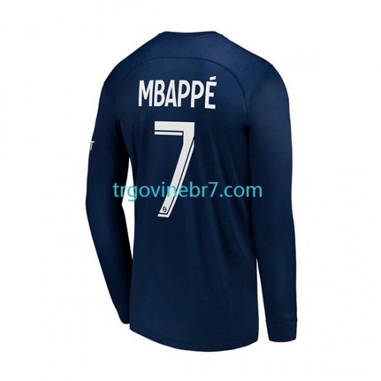 Dres Paris Saint-Germain Mbappé 7 Domaći 2022-2023 Dugim Rukavima - Muški