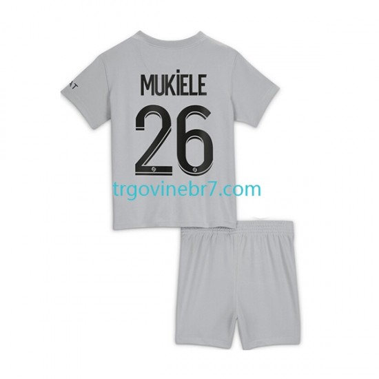 Dres Paris Saint-Germain Mukiele 26 Gostujući 2022-2023 Kratkih Rukava - Dječji
