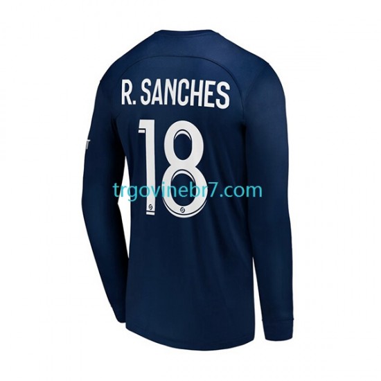 Dres Paris Saint-Germain R.Sanches 18 Domaći 2022-2023 Dugim Rukavima - Muški