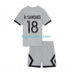 Dres Paris Saint-Germain R.Sanches 18 Gostujući 2022-2023 Kratkih Rukava - Dječji
