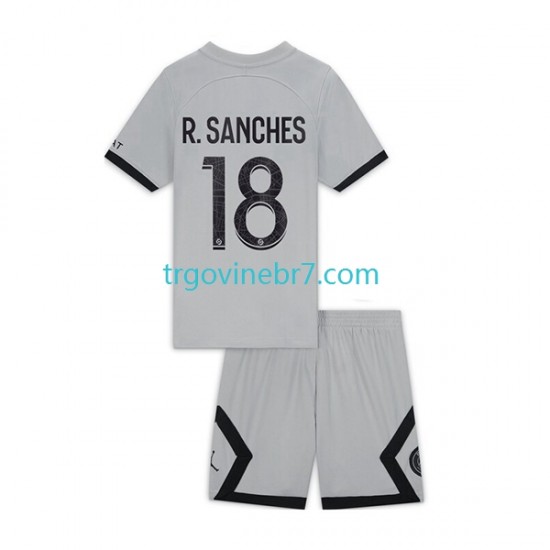 Dres Paris Saint-Germain R.Sanches 18 Gostujući 2022-2023 Kratkih Rukava - Dječji