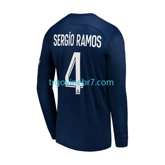 Dres Paris Saint-Germain Sergio Ramos 4 Domaći 2022-2023 Dugim Rukavima - Muški
