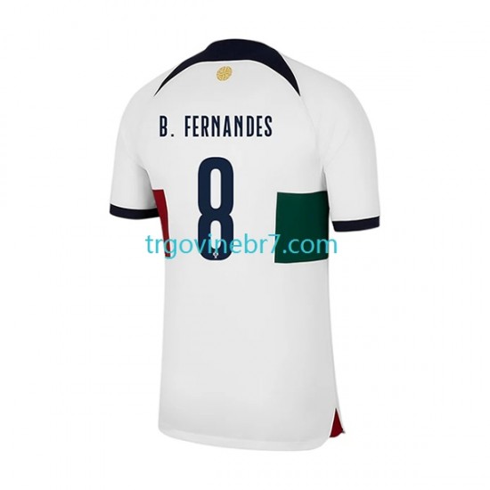 Dres Portugal B.Fernandes 8 Gostujući World Cup 2022 Kratkih Rukava - Muški