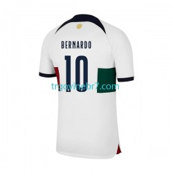 Dres Portugal Bernardo 10 Gostujući World Cup 2022 Kratkih Rukava - Muški Dres Portugal Bernardo 10 Gostujući World Cup 2022 Kratkih Rukava - Muški
