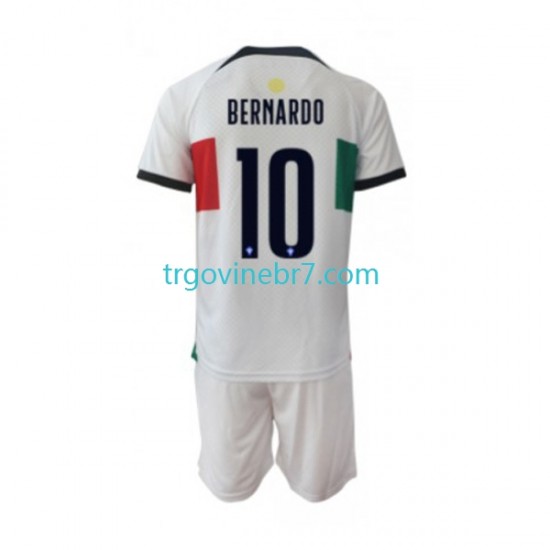 Dres Portugal Bernardo 10 Gostujući World Cup 2022 Kratkih Rukava - Dječji