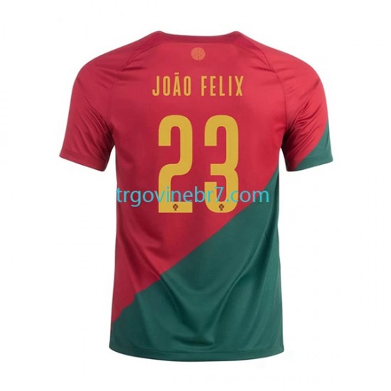Dres Portugal Joao Felix 23 Domaći World Cup 2022 Kratkih Rukava - Muški