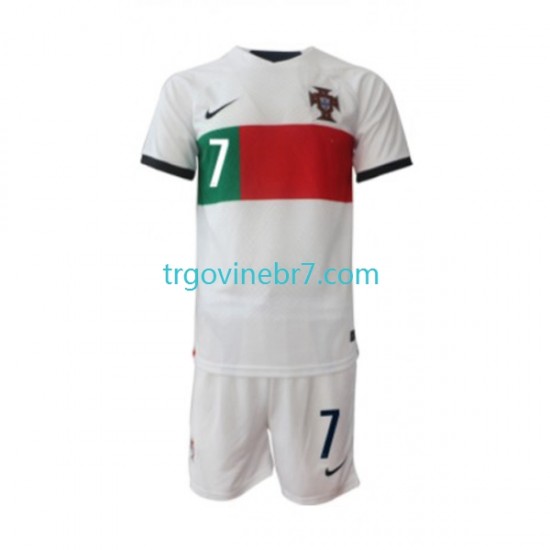 Dres Portugal Ronaldo 7 Gostujući World Cup 2022 Kratkih Rukava - Dječji