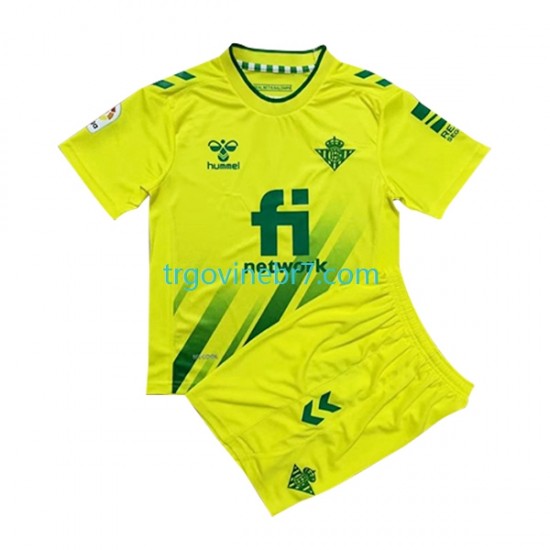 Golmanski Dres - Dres Real Betis Gostujući 2022-2023 Kratkih Rukava - Dječji