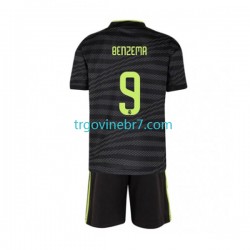 Dres Real Madrid Benzema 9 Treći 2022-2023 Kratkih Rukava - Dječji Dres Real Madrid Benzema 9 Treći 2022-2023 Kratkih Rukava - Dječji