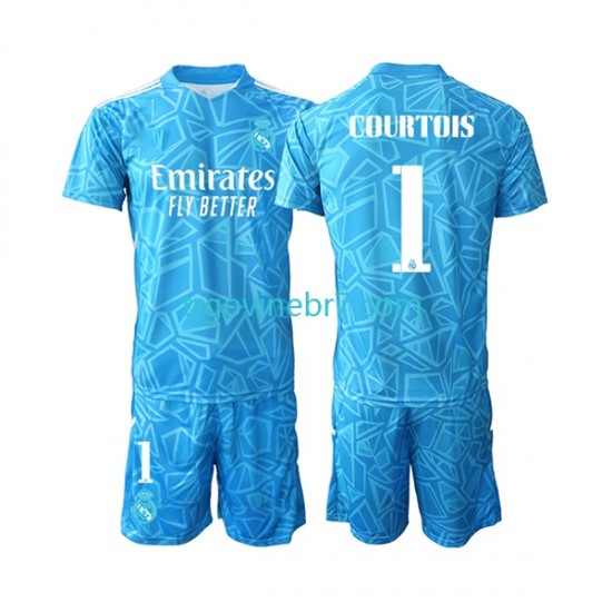 Golmanski Dres - Dres Real Madrid Courtois 1 Domaći 2022-2023 Kratkih Rukava - Dječji