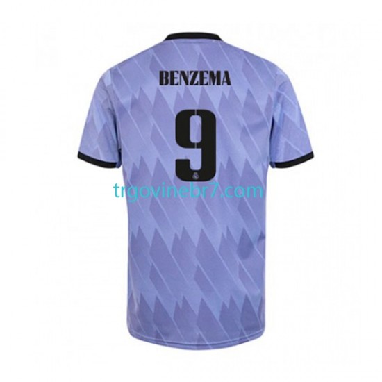 Dres Real Madrid Karim Benzema 9 Gostujući 2022-2023 Kratkih Rukava - Muški