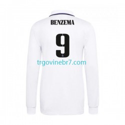 Dres Real Madrid Karim Benzema 9 Domaći 2022-2023 Dugim Rukavima - Muški Dres Real Madrid Karim Benzema 9 Domaći 2022-2023 Dugim Rukavima - Muški