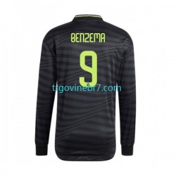 Dres Real Madrid Karim Benzema 9 Treći 2022-2023 Dugim Rukavima - Muški Dres Real Madrid Karim Benzema 9 Treći 2022-2023 Dugim Rukavima - Muški