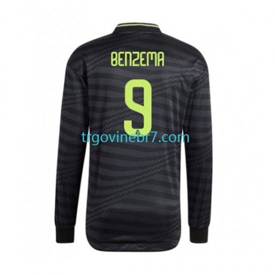 Dres Real Madrid Karim Benzema 9 Treći 2022-2023 Dugim Rukavima - Muški