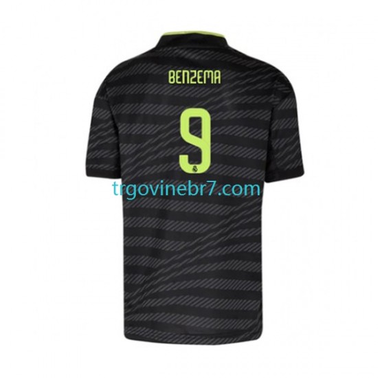Dres Real Madrid Karim Benzema 9 Treći 2022-2023 Kratkih Rukava - Muški