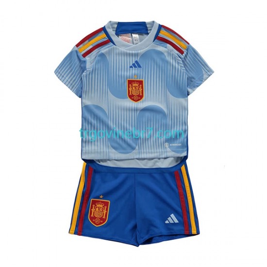 Dres Španjolska Gostujući World Cup 2022 Kratkih Rukava - Dječji