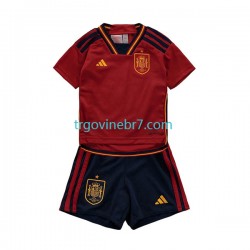 Dres Španjolska Domaći World Cup 2022 Kratkih Rukava - Dječji Dres Španjolska Domaći World Cup 2022 Kratkih Rukava - Dječji