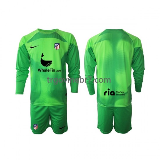 Golmanski Dres - Dres Atlético Madrid Domaći 2022-2023 Dugim Rukavima - Dječji