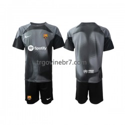 Golmanski Dres - Dres FC Barcelona Gostujući 2022-2023 Kratkih Rukava - Dječji