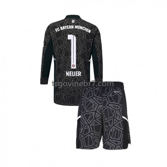 Golmanski Dres - Dres FC Bayern München Manuel Neuer 1 Gostujući 2022-2023 Dugim Rukavima - Dječji