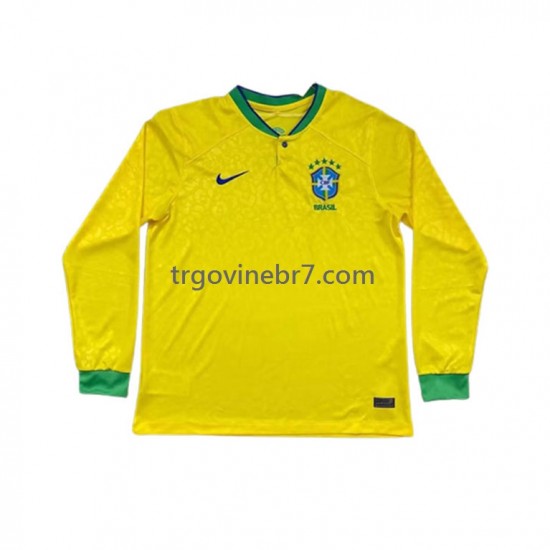 Dres Brazil Domaći World Cup 2022 Dugim Rukavima - Muški