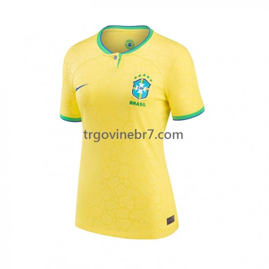 Dres Brazil Domaći World Cup 2022 Kratkih Rukava - Ženska