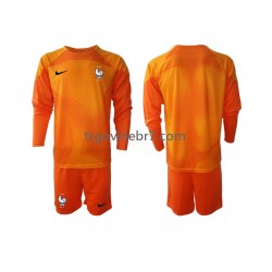 Golmanski Dres - Dres Francuska Gostujući World Cup 2022 Dugim Rukavima - Dječji