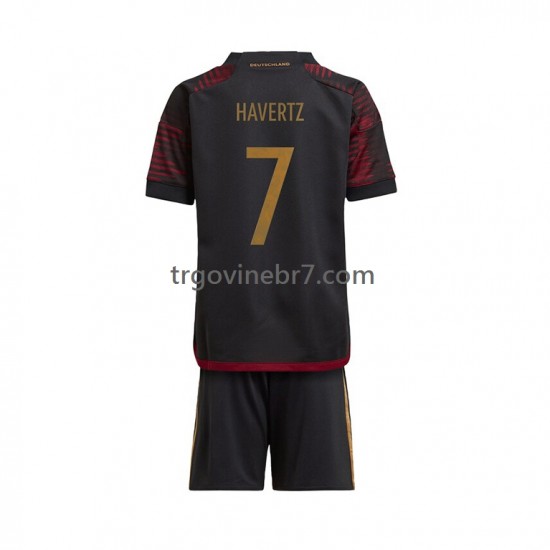 Dres Njemačka Havertz 7 Gostujući World Cup 2022 Kratkih Rukava - Dječji
