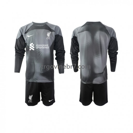 Golmanski Dres - Dres Liverpool Gostujući 2022-2023 Dugim Rukavima - Dječji