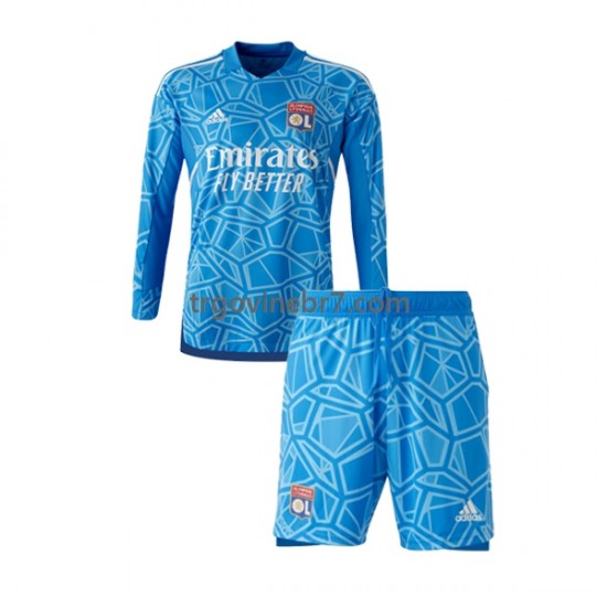 Golmanski Dres - Dres Olympique de Marseille Domaći 2022-2023 Dugim Rukavima - Dječji