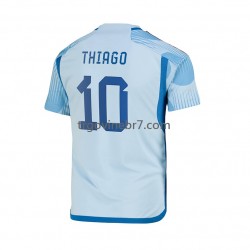 Dres Španjolska Thiago 10 Gostujući World Cup 2022 Kratkih Rukava - Muški Dres Španjolska Thiago 10 Gostujući World Cup 2022 Kratkih Rukava - Muški