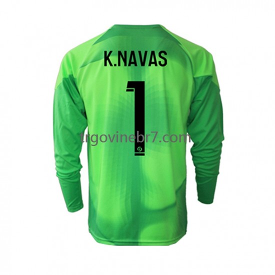 Golmanski Dres - Dres Paris Saint-Germain Keylor Navas 1 Domaći 2022-2023 Dugim Rukavima - Muški