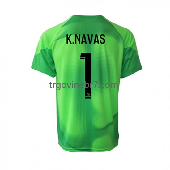 Golmanski Dres - Dres Paris Saint-Germain Keylor Navas 1 Domaći 2022-2023 Kratkih Rukava - Muški