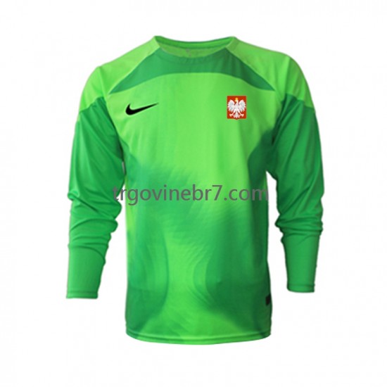 Golmanski Dres - Dres Poljska Domaći World Cup 2022 Dugim Rukavima - Muški