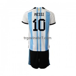 Dres Argentina Messi 10 Domaći World Cup 2022 Kratkih Rukava - Dječji Dres Argentina Messi 10 Domaći World Cup 2022 Kratkih Rukava - Dječji