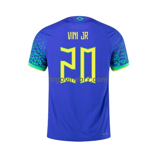 Dres Brazil Vinicius Junior 20 Gostujući World Cup 2022 Kratkih Rukava - Muški