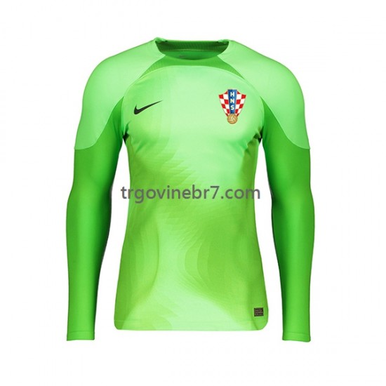 Golmanski Dres - Dres Hrvatska Gostujući World Cup 2022 Dugim Rukavima - Muški