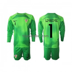 Golmanski Dres - Dres Hrvatska Livakovic 1 Gostujući World Cup 2022 Dugim Rukavima - Dječji Golmanski Dres - Dres Hrvatska Livakovic 1 Gostujući World Cup 2022 Dugim Rukavima - Dječji